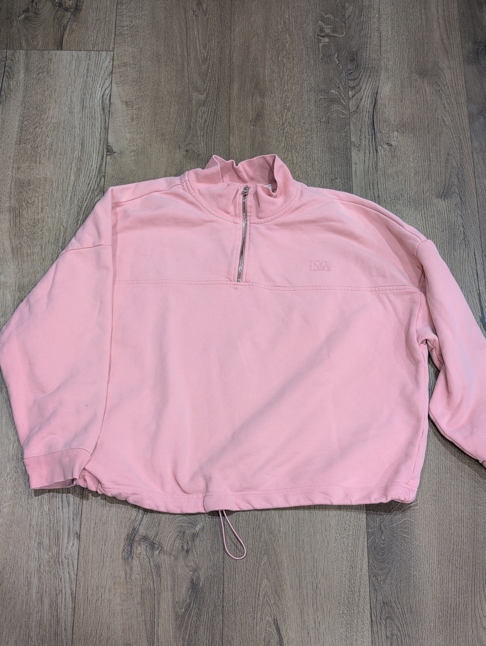 Levi's Quarter-Zip Pink Pullover Turtleneck Sweater